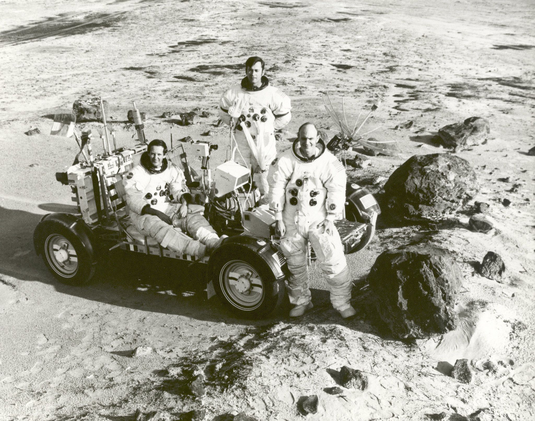 Apollo 16 Astronauts Train for Lunar Landing Mission (Public Domain - NASA)